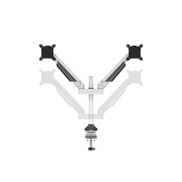 Multibrackets 2 karos asztali konzol (15-32", VESA 75x75/100x100, max. 10 kg, dönthető, forgatható, fehér)