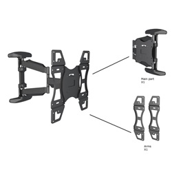 Multibrackets M VESA Flexarm Full Motion Single fali konzol (32"-50", VESA 400x400, max. 30 kg, fekete)