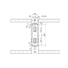 Multibrackets M VESA Flexarm Thin fali konzol (32"-55", VESA 600x400, max. 30 kg, fekete)