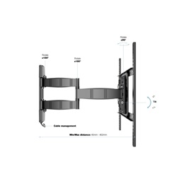 Multibrackets M VESA Flexarm Tilt & Turn III fali konzol (32-50", max. VESA 400x400 mm, 25 kg, fekete)