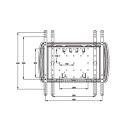 Multibrackets M VESA Super Slim fali konzol (32"-65", max. VESA 400x400, dönthető, forgatható, fekete, 40 kg)