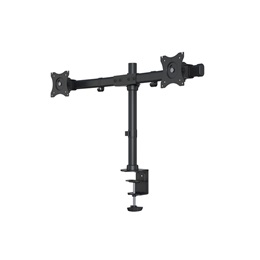 Multibrackets asztali konzol (2 képernyős, 15-27", VESA 75x75/100x100 mm, 8 kg/monitor, dönthető, forgatható, fekete)