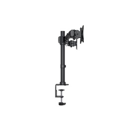 Multibrackets asztali konzol (2 képernyős, 15-27", VESA 75x75/100x100 mm, 8 kg/monitor, dönthető, forgatható, fekete)