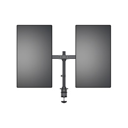 Multibrackets asztali konzol (2 képernyős, 15-27", VESA 75x75/100x100 mm, 8 kg/monitor, dönthető, forgatható, fekete)
