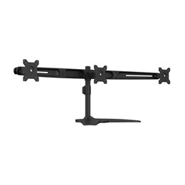 Multibrackets asztali monitorállvány, 3 képernyős rögzítőkar (15–24", VESA 75x75/100x100, dönthető, forgatható, fekete)