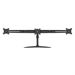 Multibrackets asztali monitorállvány, 3 képernyős rögzítőkar (15–24", VESA 75x75/100x100, dönthető, forgatható, fekete)
