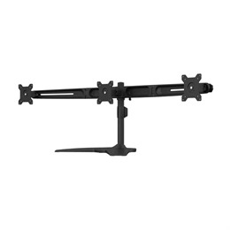 Multibrackets asztali monitorállvány, 3 képernyős rögzítőkar (15–24", VESA 75x75/100x100, dönthető, forgatható, fekete)