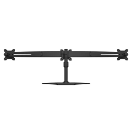 Multibrackets asztali monitorállvány, 3 képernyős rögzítőkar (15–24", VESA 75x75/100x100, dönthető, forgatható, fekete)