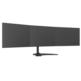 Multibrackets asztali monitorállvány, 3 képernyős rögzítőkar (15–24", VESA 75x75/100x100, dönthető, forgatható, fekete)