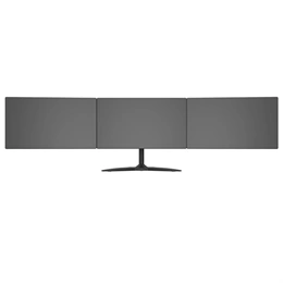 Multibrackets asztali monitorállvány, 3 képernyős rögzítőkar (15–24", VESA 75x75/100x100, dönthető, forgatható, fekete)