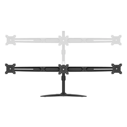 Multibrackets asztali monitorállvány, 3 képernyős rögzítőkar (15–24", VESA 75x75/100x100, dönthető, forgatható, fekete)