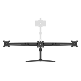 Multibrackets asztali monitorállvány, 3 képernyős rögzítőkar (15–24", VESA 75x75/100x100, dönthető, forgatható, fekete)