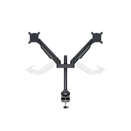 Multibrackets gázrugós 2 karos asztali monitor konzol (15-32", VESA 75x75/100x100, max. 10 kg, fekete)