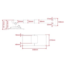 Multibrackets projektor konzol M Projector Mount Short Throw Deluxe (600-1300 mm, max. 25 kg, fehér)