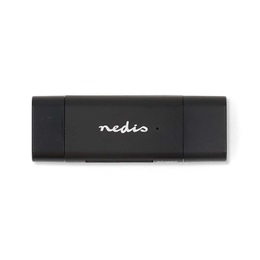 Nedis CRDRU3110BK USB kártyaolvasó (USB 3.2 Gen1, USB-C, microSD/microSDHC/microSDXC/SD/SDHC/SDXC, fekete)