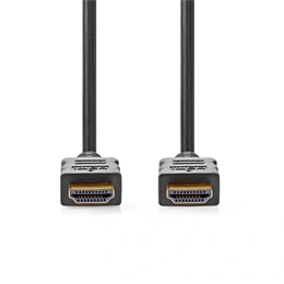 Nedis CVGL34060BK05 HDMI kábel (0,5 m, 4K@60Hz, ARC, 18 Gbps, aranyozott csatlakozók, fekete)