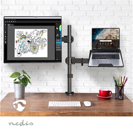Nedis MMSISNB110BK asztali monitor tartó és laptop állvány (15-32", VESA 75x75/100x100, max. 8 kg, fekete)