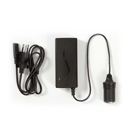 Nedis POCO100 tápegység (230 V AC 50 Hz bemenet, 12 V DC kimenet, 60 W, 5 A, szivargyújtó kimenet, Euro dugasz CEE 7/16,