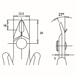 Nedis Piergiacomi PG-TRE03NB 128 mm oldalcsípő fogó (138 mm hossz, acél 2,5 mm, vágási kapacitás 16 AWG)