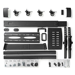 Nedis TVSM5100BK kerekes gurulós TV/monitor állvány (32"-55", VESA 100x100-400x400, 35kg, fekete)