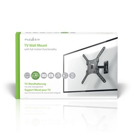 Nedis TVWM1430BK fali tartókonzol (23"-55", VESA 100x100..400x400, 30 kg, forgatható/dönthető, 2 forgáspont, fekete)