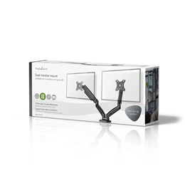 Nedis gázrugós dupla asztali monitor tartó (15-32", VESA 75x75/100x100, 8 kg, fekete)