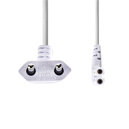 Nedis tápkábel (Euro dugó / IEC-320-C7, pipa, szögben balra, 3 m, fehér)