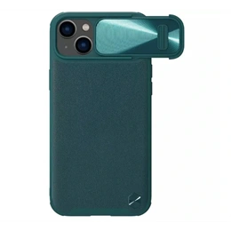 Nillkin CamShield Leather műanyag telefonvédő (ütésálló, légpárnás sarok, kameravédő, ECO bőrhatású, prémium minőség, sö