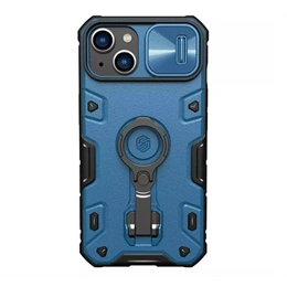 Nillkin Camshield Armor Pro Defender szilikon telefonvédő (ütésállóság, tartógyűrű, prémium minőség, kék)