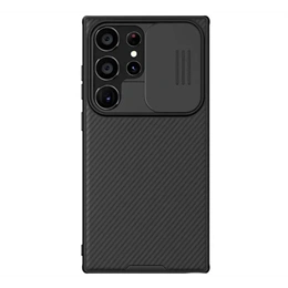 Nillkin Camshield Pro szilikon telefonvédő (ütésállóság, kameravédő, csíkos, fekete)