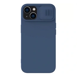 Nillkin Camshield Silky szilikon telefonvédő (matt, mikroszálas bélés, kameravédő, környezetbarát, sötétkék)