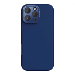 Nillkin Lenswing Magnetic műanyag telefonvédő (matt, mikrofiber plüss belső, kameravédő, MagSafe, sötétkék)