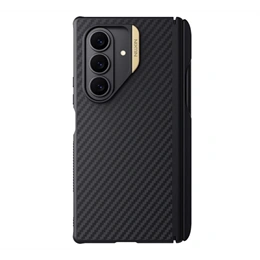 Nillkin Synthetic Fiber Pro műanyag telefonvédő (aramid bevonat, szénszálas külső, légpárnás sarok, MagSafe, érintőceruz