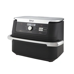 Ninja Foodi AF500EU forrólevegős sütő (10,4 L, 2470 W, 7 funkció, dupla fiókos, időzítő, fekete/szürke)
