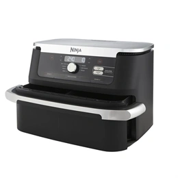 Ninja Foodi AF500EU forrólevegős sütő (10,4 L, 2470 W, 7 funkció, dupla fiókos, időzítő, fekete/szürke)