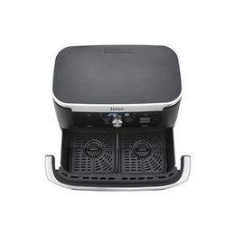 Ninja Foodi AF500EU forrólevegős sütő (10,4 L, 2470 W, 7 funkció, dupla fiókos, időzítő, fekete/szürke)