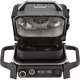 Ninja Woodfire OG701EU elektromos grill és füstölő (Woodfire, kültéri, 7 mód, IPX4, szürke/fekete)