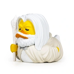 Numskull Tubbz Boxed - A Gyűrűk Ura "Gandalf the White" gumikacsa (dobozos, gyűjtői, kb. 9 cm, PVC, fehér)