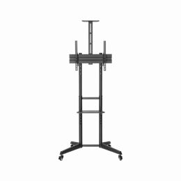 SBOX FS-401 gurulós konferencia állvány (32"-55", VESA 200x200-600x400, max. 50 kg, fekete)