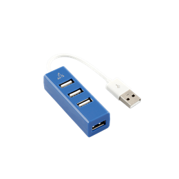 SBOX H-204 USB hub (4xUSB-A, USB 2.0, 480 Mbps, kábel 0,1 m, kék)