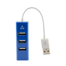 SBOX H-204 USB hub (4xUSB-A, USB 2.0, 480 Mbps, kábel 0,1 m, kék)