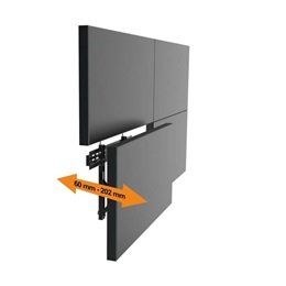 SBOX LVW02-46F videófal mátrix fali konzol (37"-70", VESA 200x200-600x400, max. 45 kg, fal távolság 56-215 mm, fekete)