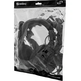 Sandberg Saver USB Large mikrofonos fejhallgató (USB A, 1,8m, 40mm, fekete)