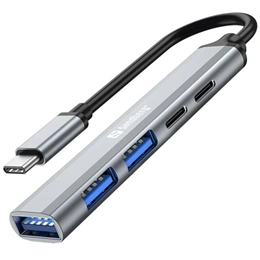 Sandberg USB-C hub (USB-C bemenet, 1x USB-A 3.0, 2x USB 2.0, 1x USB-C adatport, 1x USB-C PD 65W, SuperSpeed 5 Gbit/s)