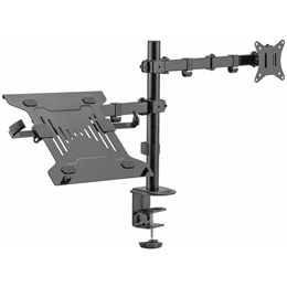 Sbox LCD-LM01-2 asztali laptop és monitortartó konzol (17"-43", max. 9 kg, dönthető/forgatható, állítható magasság)