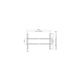 Sbox PLB-2264F-2 fix fali konzol (37"-80", VESA 200x200-600x400, 45 kg, fekete)