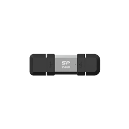 Silicon Power C51 pendrive/USB stick 256GB (USB 3.2 Gen 1, USB-A + USB-C, szürke)