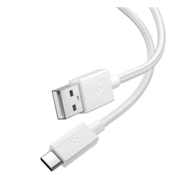Spigen Essential EB6015AC adatkábel (USB - Type-C, 60W, PD gyorstöltés, cipőfűző, 150cm, fehér)