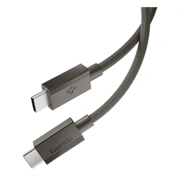 Spigen Essential EB6015CC adatkábel (Type-C - Type-C, 60W, PD gyorstöltő, cipőfűző, 150cm, sötétszürke)