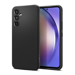 Spigen Liquid Air szilikon telefonvédő (ütésállóság, légpárnás sarok, rombusz, prémium minőség, fekete)